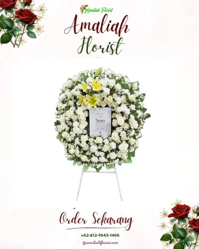 Krans Bunga Duka Cita di Sukamaju Kaler